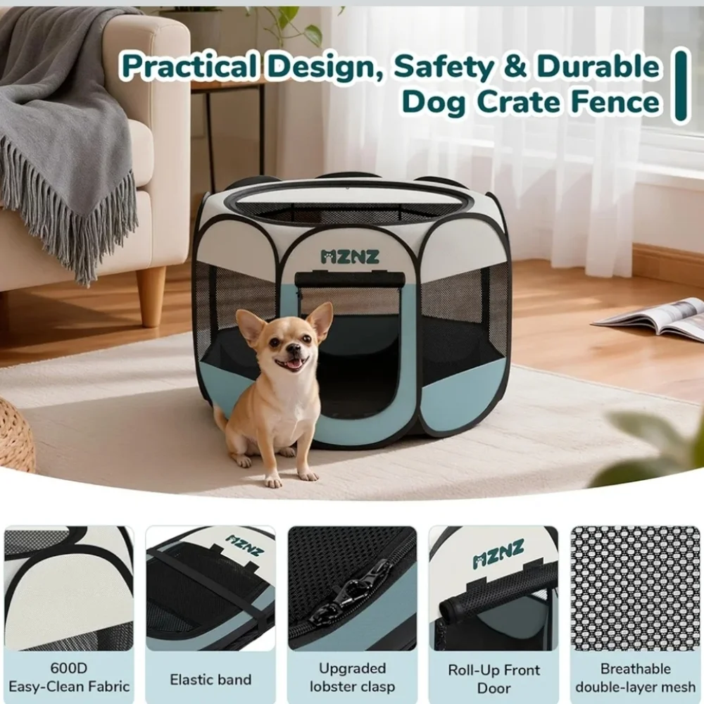 NWT small dog, puppy, cat, small pet playpen. Foldable cage with carrying case.